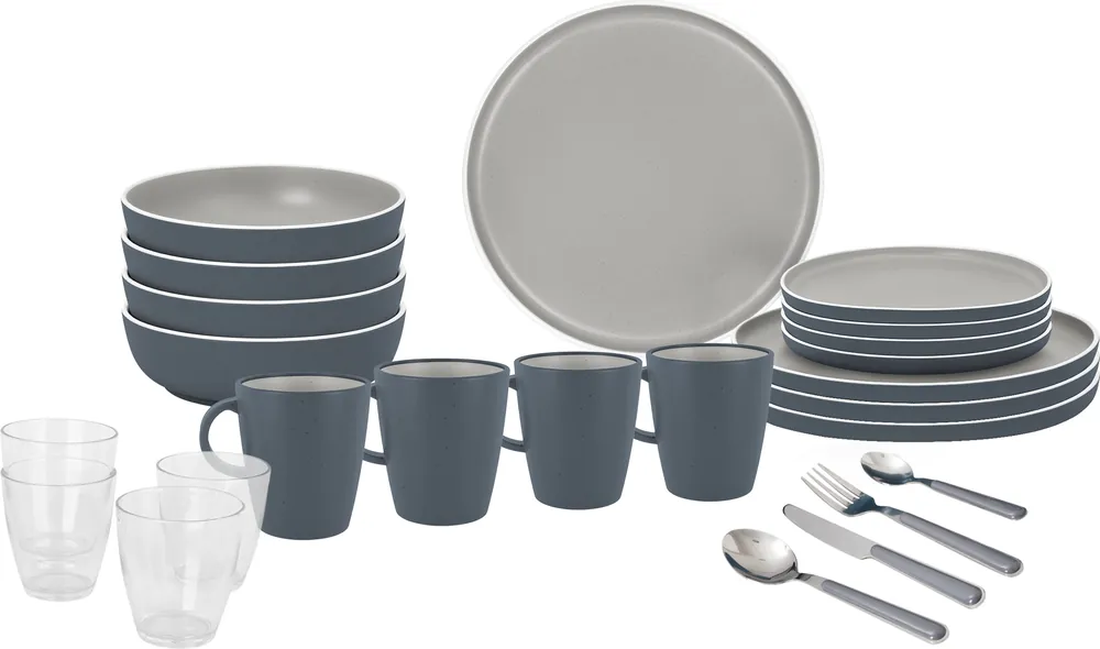 Letzte Chance Brunner All Inclusive Trilogy Melamin Geschirrset Antirutsch, BPA-frei und bruchunempfindlich 36-teilig