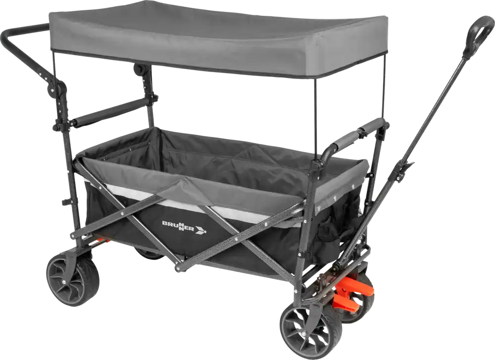 Jetzt Kaufen Brunner Cargo Prime Bollerwagen klappbar schwarz 123 x 54,5 x 99 / 112 cm