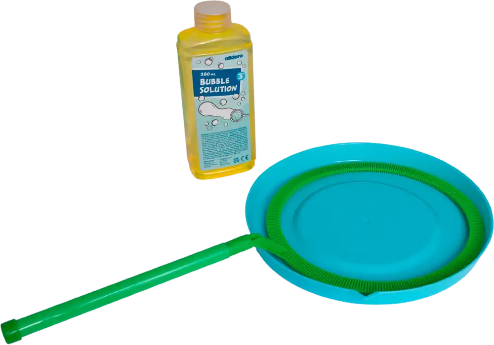 Echt alldoro Riesen Seifenblasen Set XXL Seifenblasenring 3 teilig 280 ml
