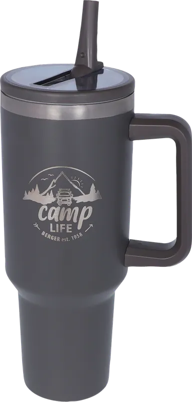 Kracherpreis Camplife CampSteel Trinkflasche mit Strohhalm 1,2 l
