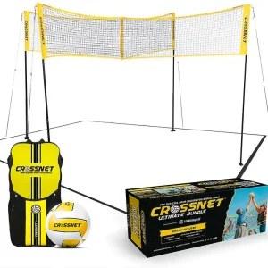 Angebot Crossnet Volleyballnetz Set 4 Ecken Spiel verstellbar 4–8 Spieler