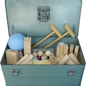 X-Crate Outdoor Spielebox All-in-One Spieleset für Camping und Freizeit mit QR-Code Zugang Direkt Vom Hersteller