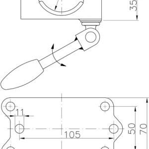 Ausverkauf AL-KO Klemmschelle Stützrohr Ø 48 mm Klappknebel