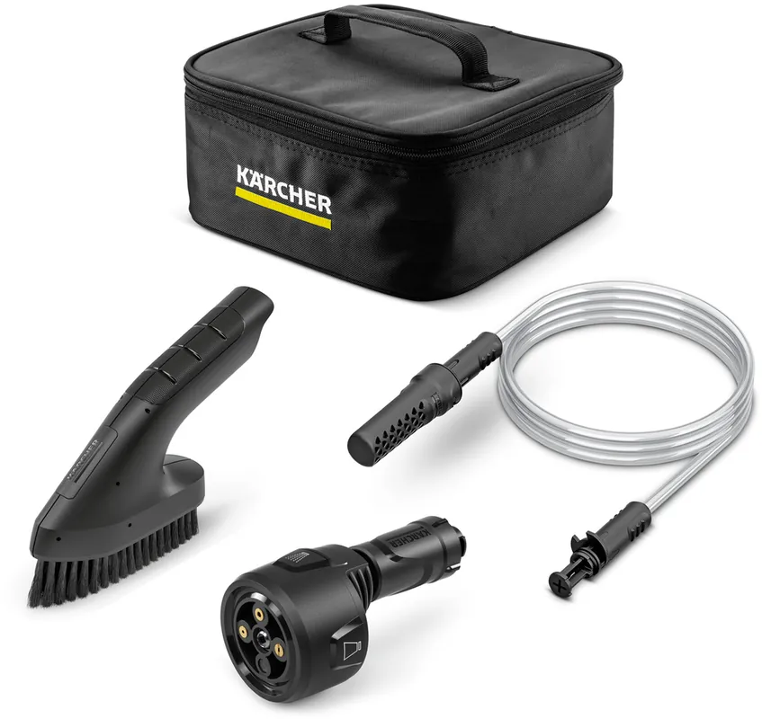 Kärcher OC Druckreiniger Zubehörtasche Adventure inklusive Ansaugschlauch, Schrubbbürste, 4-in-1 Multi Jet Knallerangebot