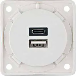 Bestpreis Berker Integro USB A+C Ladesteckdose 12 V polarweiß