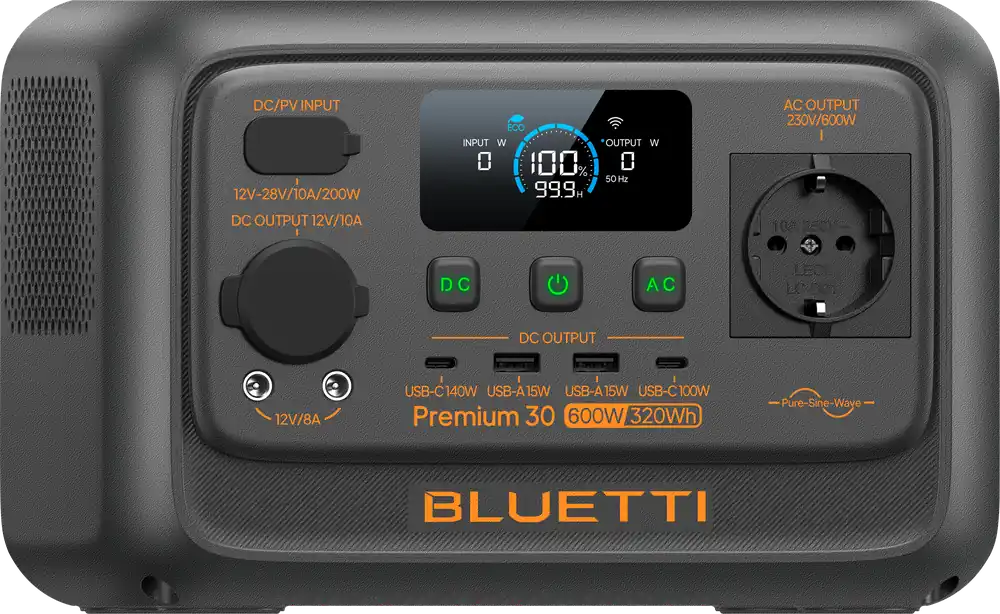 Bluetti Premium 30 V2 Powerstation mit USV-Funktion 320 Wh 600 W Nur Für Kurze Zeit