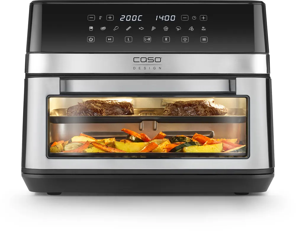 Expressversand CASO AirFry DuoChef Doppel-Heißluftfritteuse 14 lLiter 2.200 W schwarz