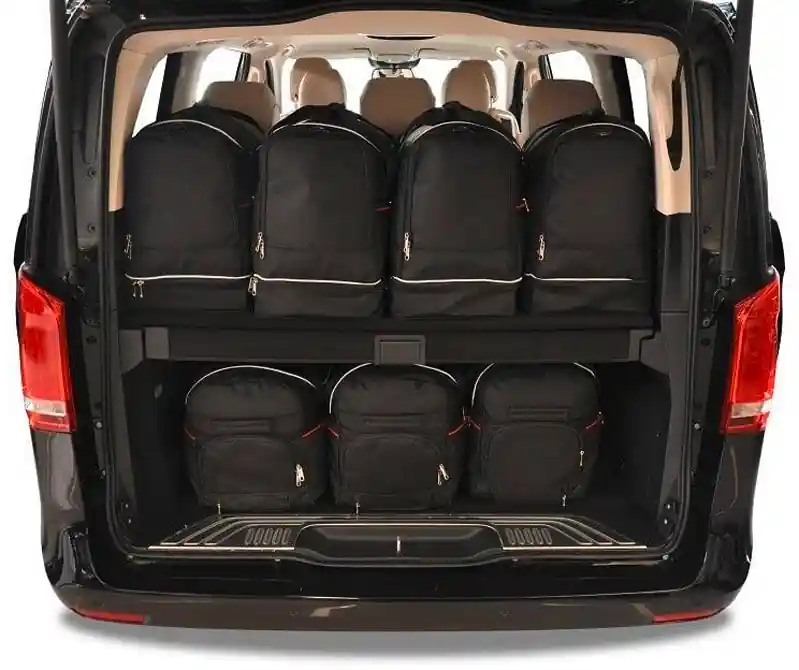 KJUST 7-teiliges Kofferraumtaschen-Set für Mercedes-Benz V-Klasse Lang ab 2015 Expressversand