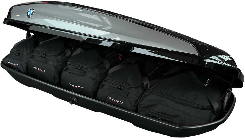 Günstig KJUST 5-teiliges Dachboxtaschen-Set für BMW Original-Dachbox mit 420 Liter