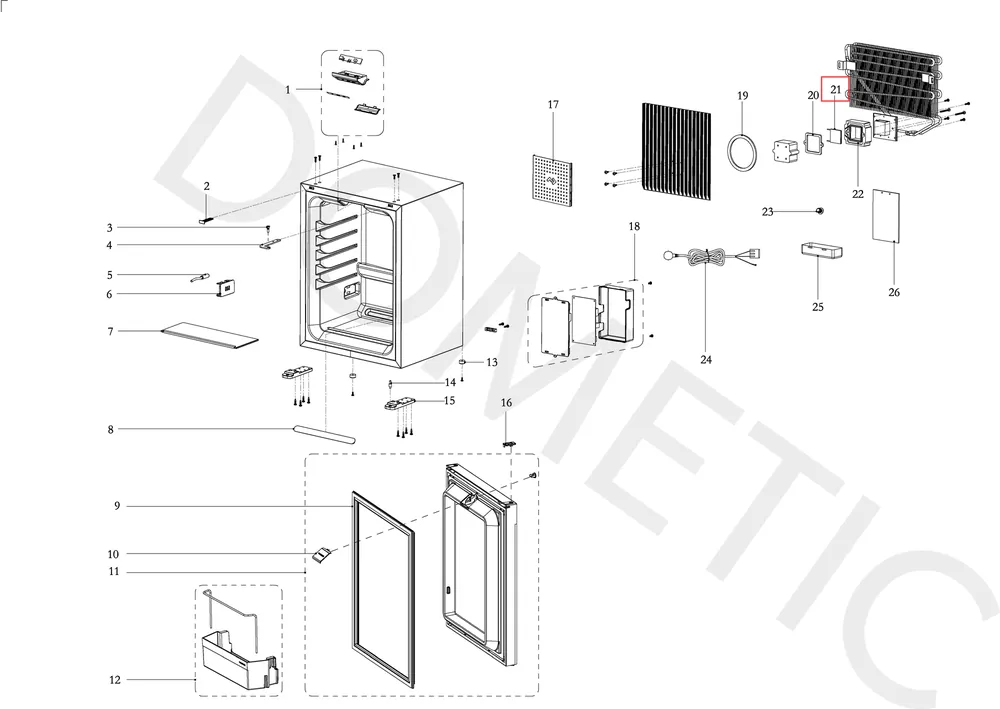 Dometic Kühlelement passend u.A. für Kühlboxen / Hipro Evolution / Alpha / Cruise Line Minibars Ersatzteilnummer 4472003948 Jetzt Bestellen