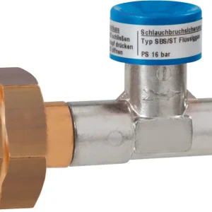 Markenprodukt GOK Schlauchbruchsicherung Hochdruck Typ SBS/ST Anschlüsse Kombinationsanschluss x G 3/8 LH-KN für Gasflaschen 10 bar