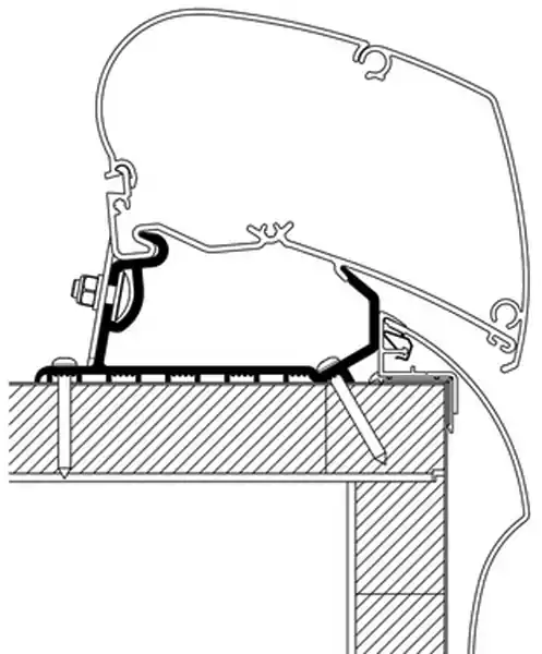 Thule Markisenadapter Omnistor 9200/6300 für Hobby Caravan 2009–2013 Geprüft