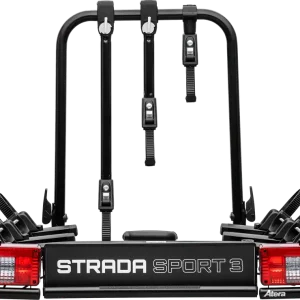 Markenprodukt Atera Strada Sport 3 Pro Anhängerkupplungsträger für 3 Fahrräder erweiterbar auf 4 Fahrräder