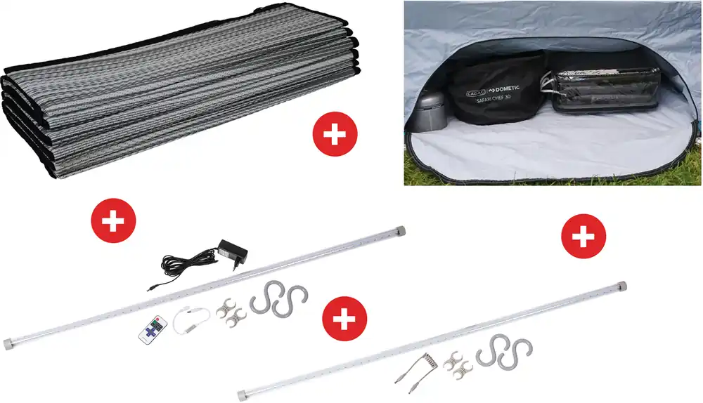 Dometic Vorzelt-Zubehörset Rally 200 mit Teppich, Organizer und SabreLink 150 LED-Beleuchtung Jetzt Bestellen