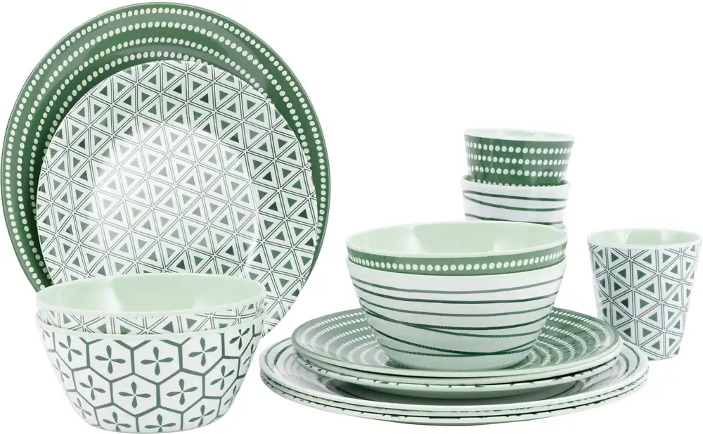 Bo-Camp Mix & Match Campinggeschirr-Set Melamin für 4 Personen 16-teilig Aktuell
