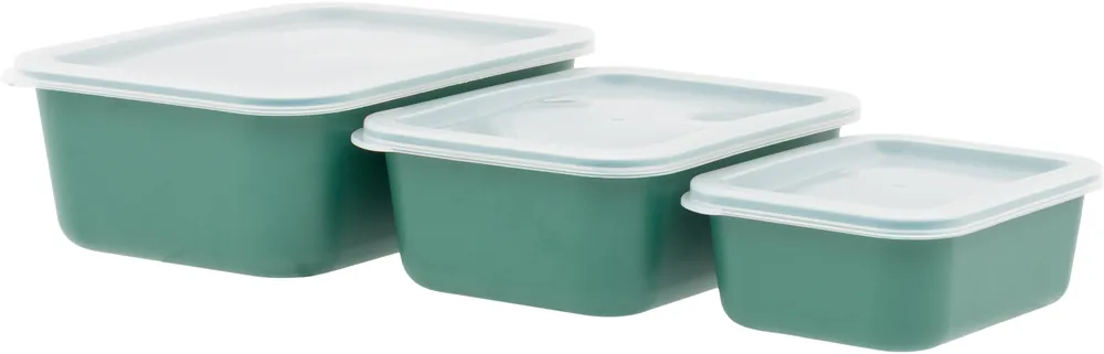 Bo-Camp Aufbewahrungsdosen aus recyceltem RPET grün BPA-frei 3er-Set Solange Der Vorrat Reicht