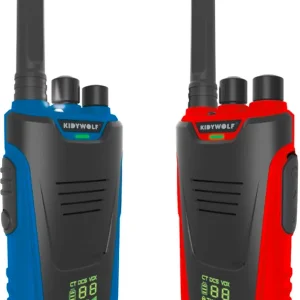 Kidywolf Kidytalk Walkie-Talkies mit Taschenlampe 2 Stück blau und rot Preisknaller