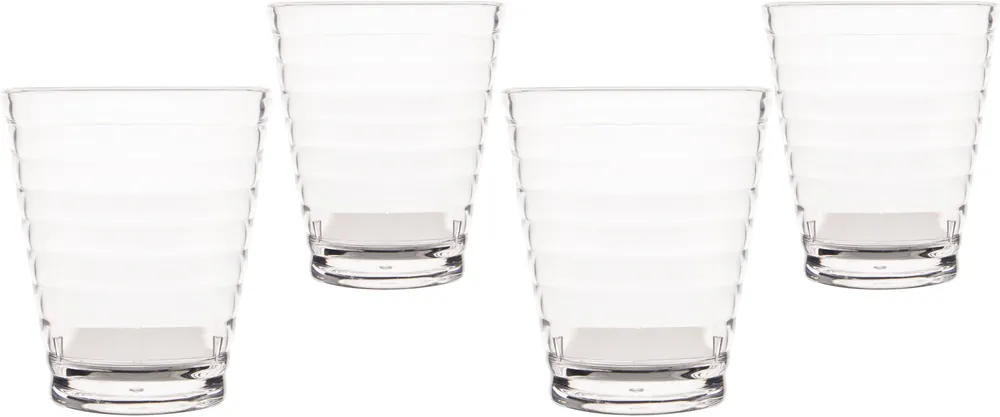 Solange Der Vorrat Reicht Bo-Camp Rib Limonadengläser aus MS-Kunststoff im 4er-Set 350 ml