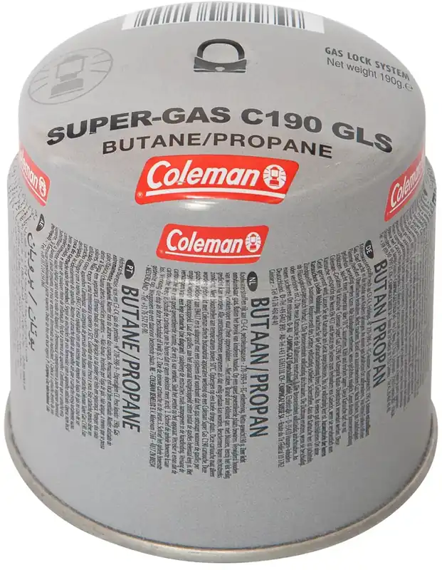 Neue Kollektion Coleman C190 GLS Stechkartusche Butan-Propan-Gemisch mit Gas Lock System 190 g