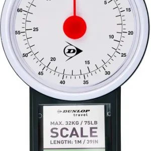 Meistverkauft Dunlop Gepäckwaage analog mit integriertem Maßband bis 32 kg