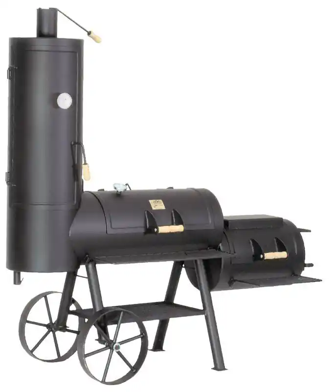 RUMO Joe‘s BBQ-Smoker 16" Chuckwagon 6,35 mm Wandstärke, mit Räucherturm Sofort Bestellen