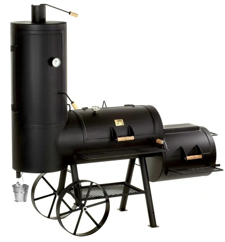 Jetzt Kaufen RUMO Joe‘s BBQ-Smoker 20" Chuckwagon Catering 6,35 mm Wandst., mit Hitzeverteiler + Räucherturm