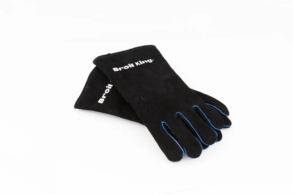BROIL KING Grillhandschuhe Leder schwarz mit Logo Rabatt