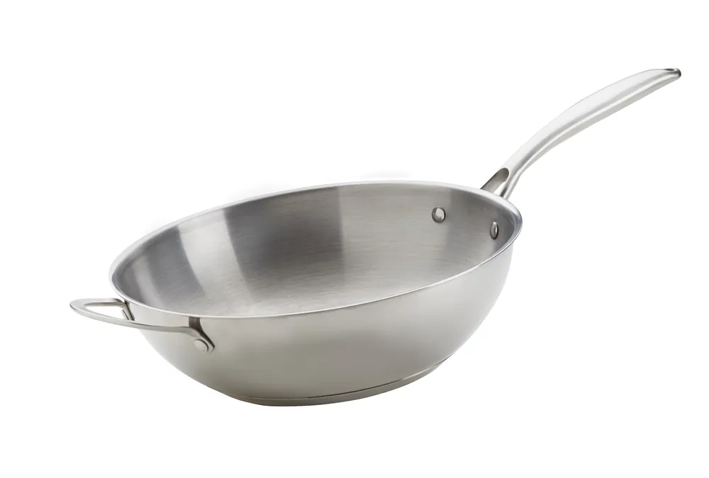 Neu NAPOLEON Wok Edelstahl, mit langem Griff