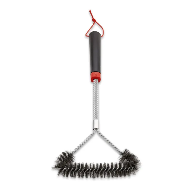 WEBER Grillbürste dreiseitig, 46cm, Edelstahlborsten Echt