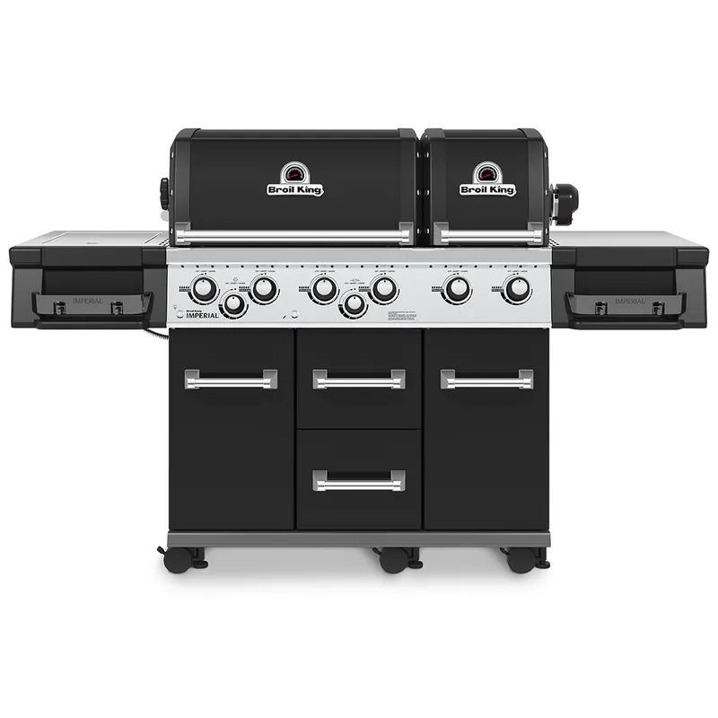 BROIL KING Imperial 690 IR Schwarz, IR-Brenner + Heckbr. + Drehspieß Ausstellungsstück! Sichere Zahlung