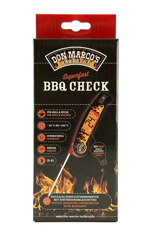 DON MARCOS Super Fast BBQ Check 2.0 Einstechthermometer, klappbar Nur Für Kurze Zeit