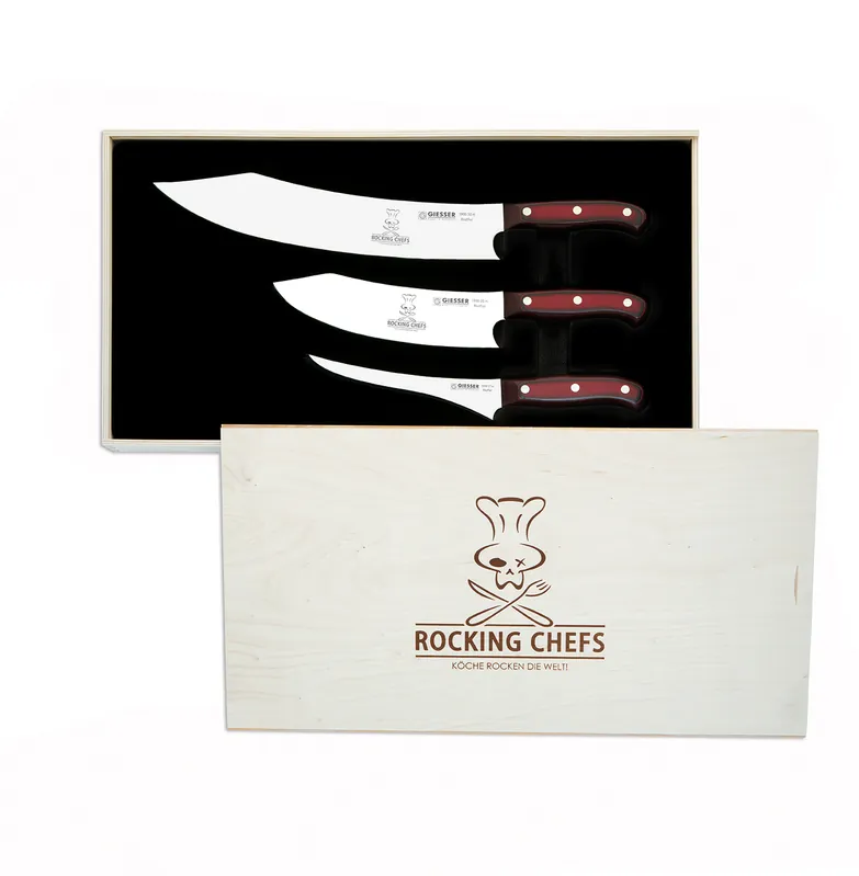 Giesser Messer Set 3 tlg. PremiumCut Rocking Chefs Must-Have