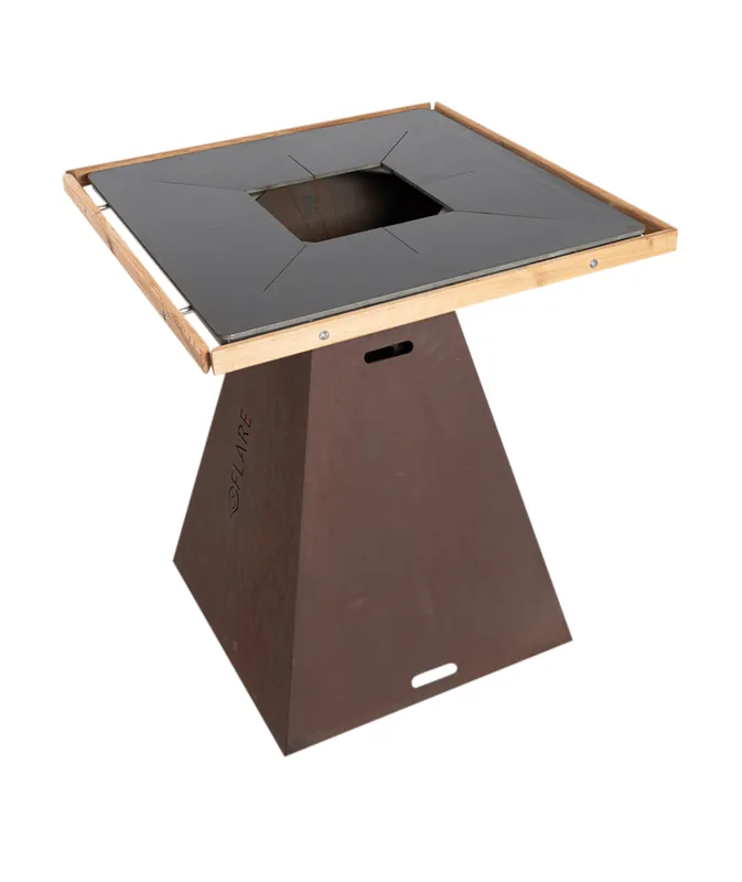 Abverkauf FLARE Grill 80 Original cortenstahl (rost), Sockel FLIP