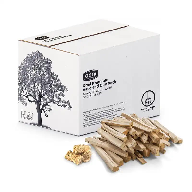 OONI Premium Eichenholz gespalten 11kg, inkl. Anfeuerholz Neuheit