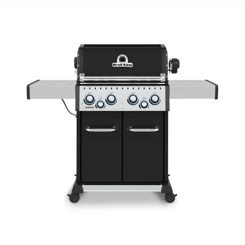 BROIL KING Baron 490 schwarz, mit Heck- + Seitenbrenner Markenprodukt
