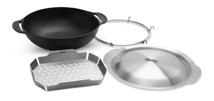 WEBER Crafted Gourmet BBQ System - Wok gusseisen, mit Einsatz-Ring für CRAFTED GBS Billig