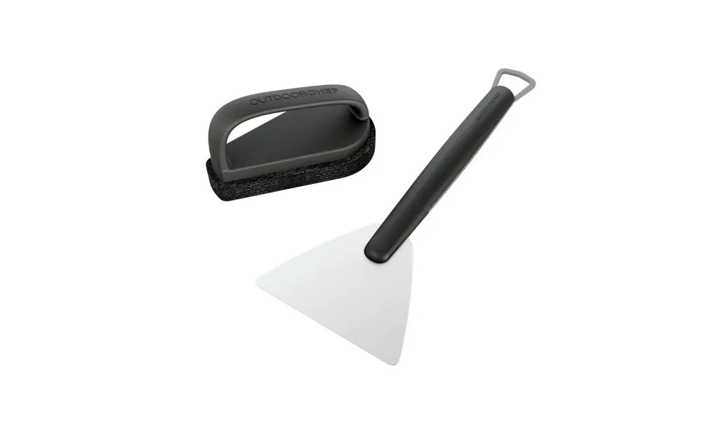 Markenprodukt OUTDOORCHEF Reinigungsset mit Reinigungsspachtel und Bürste