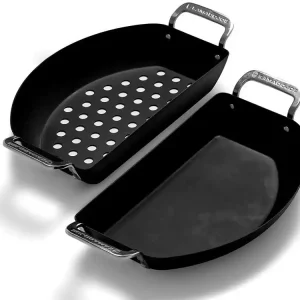 Kamado Joe Karbon Half Moon Pan Carbon Pfanne Halbmond Garantierte Lieferung