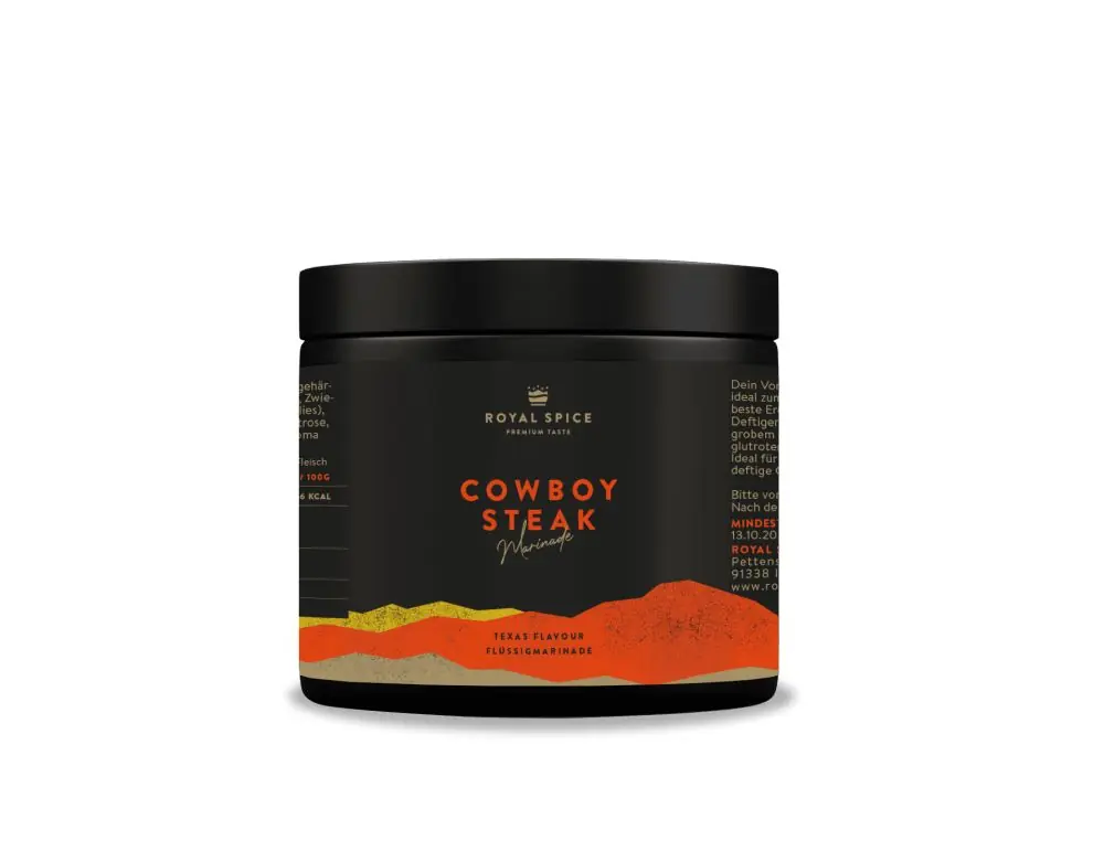 Begrenztes Angebot ROYAL SPICE Cowboy Steak Marinade 500 Gramm Dose