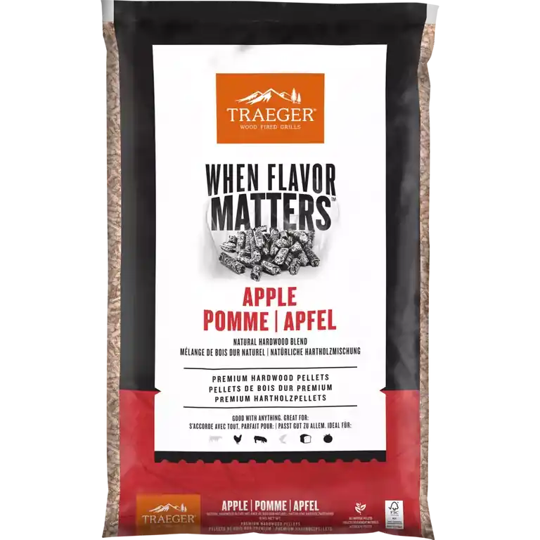 Bestpreis TRAEGER Hartholz Pellets Apfel, 9 kg Beutel, FSC