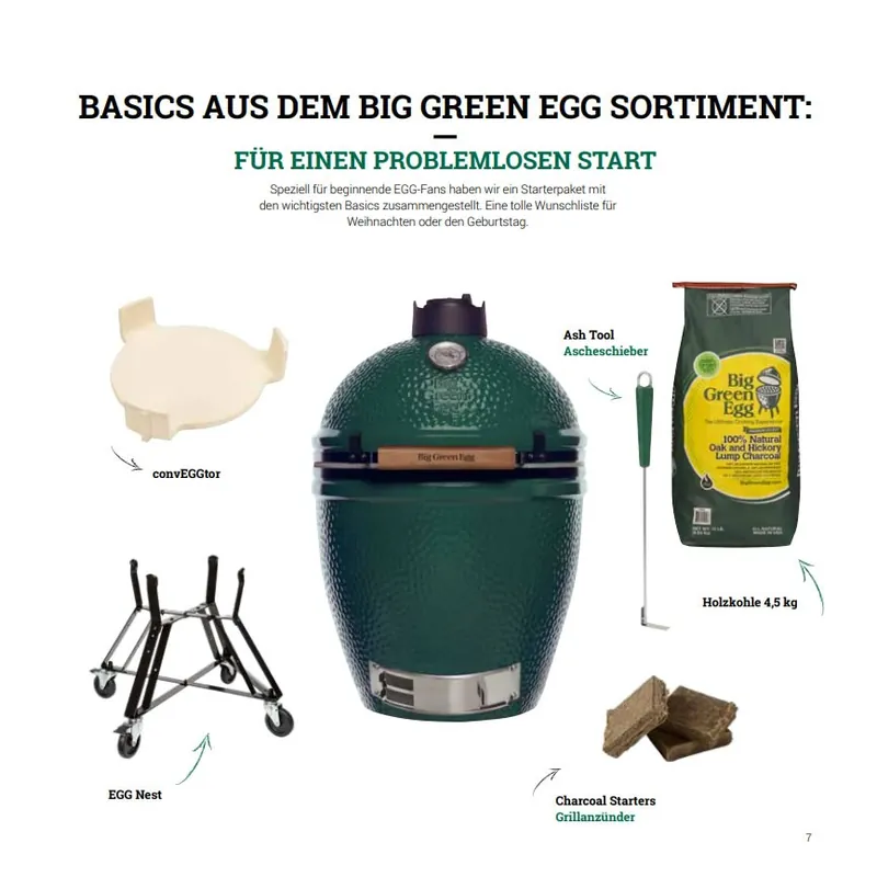 BIG GREEN EGG Medium Keramikgrill 50 Jahre-Set Rostdurchmesser 40 cm Nur Heute