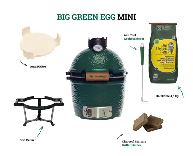 BIG GREEN EGG Mini Keramikgrill Starterset Rostdurchmesser 25 cm Nur Für Kurze Zeit