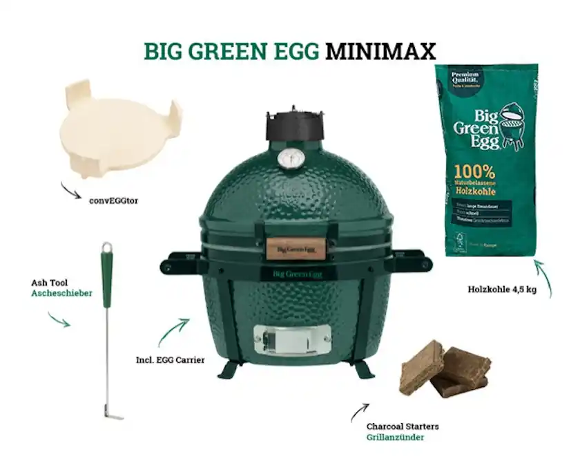 BIG GREEN EGG MiniMax Keramikgrill Starterset Rostdurchmesser 33 cm Mega-Angebot