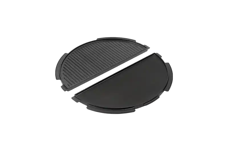 BIG GREEN EGG halbrunde Grillplatte aus Gusseisen zu Keramikgrill 2XL, XL Top-Seller