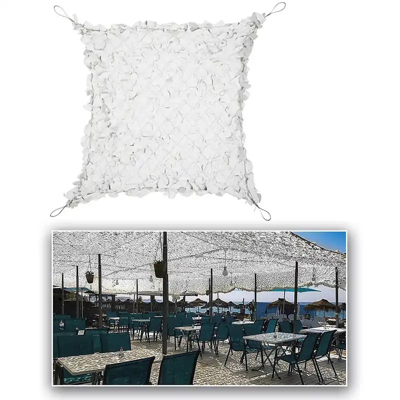 Bestpreis Tarnnetz Broadleaf SHADE SAIL weiß versch. Größen