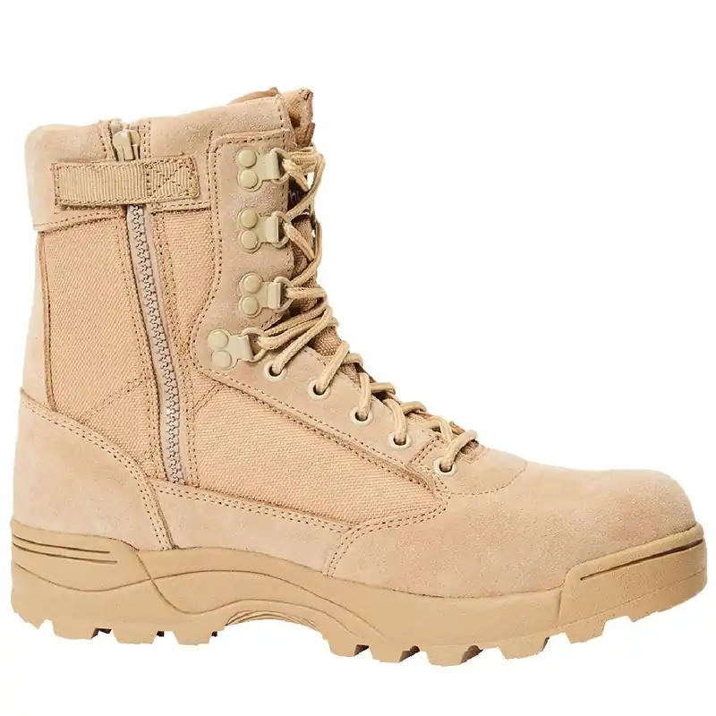 Tactical Swat Boots Zipper camel Solange Der Vorrat Reicht