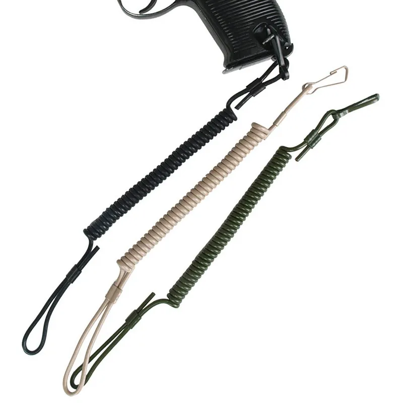 Begrenztes Angebot Fangriemen Spiralkabel mit Karabiner versch. Farben