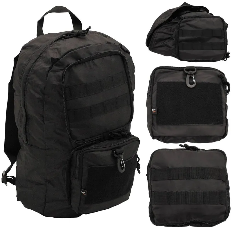 Faltbarer Rucksack schwarz Finale Aktion