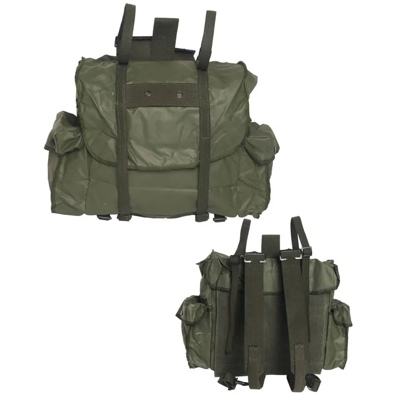 Belg. Kleinrucksack PVC oliv gebraucht Nur Für Kurze Zeit
