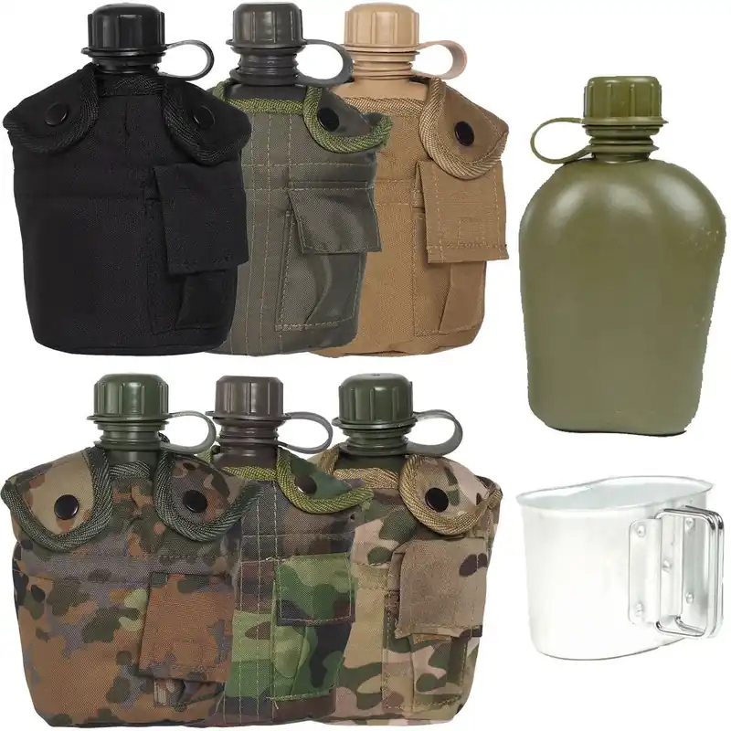 US Feldflasche mit Becher versch. Farben Sichere Zahlung